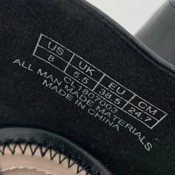 Jenn Ardor flats size 8 38.5 black faux leather horse bit convertible loafers - Picture 14 of 15